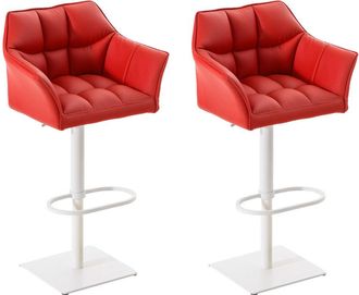 Clp Clp - Set De 2 Taburetes De Bar Damaso Rojo Blanco