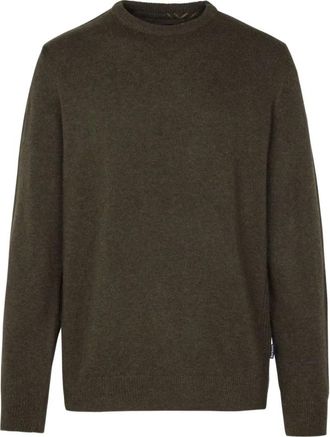 Barbour Groene Geruite Trui met Ronde Hals - Heren - Ronde hals truien - Groen - XL - Truien & Vesten
