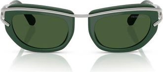 Swarovski 52mm Pillow Sunglasses in Dark Green at Nordstrom