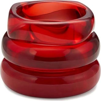 Luv AJ Bracciali rigidi Formentera (3 pezzi) - Rosso