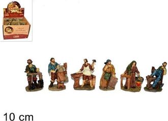 Trade Shop Trade Shop - Set 6pz Statuine Mestieri 10 Cm Per Presepe Modelli Assortiti Presepio Di Natale