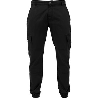 Urban Classics Heren Twill Gewassen Cargo Broek (Zwart)