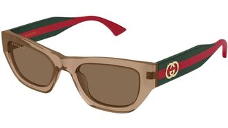 Gucci Brown Cat Eye Ladies Sunglasses GG2116S 004 52