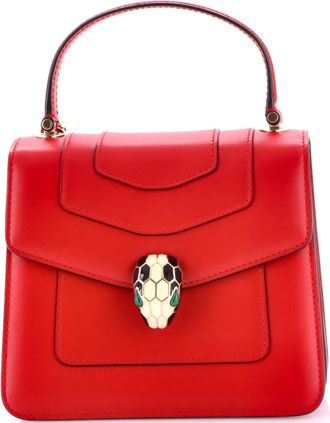 Bulgari Serpenti Forever Top Handle Bag Leather Small