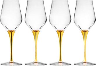 Godinger Set of 4 Marcella Stem White Wine Glasses