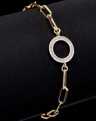 Meshmerise 18K Over Silver 0.18 Ct. Tw. Diamond Circle Bracelet