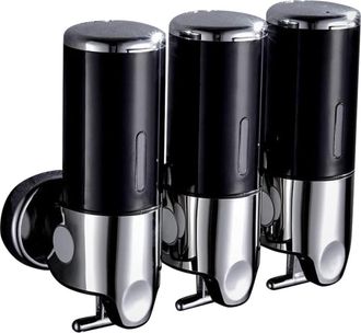 OEM Dispensador De Jab&oacute;n, 3 Compartimentos, Abs, Bomba Met&aacute;lica, Montaje En Pared, Ba&ntilde;o De Hotel