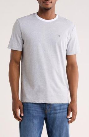 Calvin Klein Classic Fit Heathered Feeder Stripe T-Shirt in Bc06 Grey Heather at Nordstrom Rack, Size Xx-Large