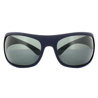 Polaroid Sport Wrap unisex mat donkerblauw grijs gepolariseerde zonnebril