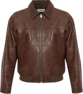 Frame Denim Leren jas - Heren - Leren en Su&egrave;de Jassen - Bruin - M - Leer - Jassen