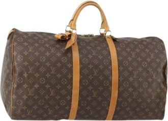 Louis Vuitton Pre-owned Keepall 60 Boston Bag - Dames - Vintage Weekendtas - Bruin - ONE Size - Leer - Vintage