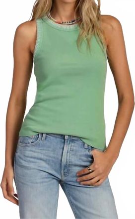 True Grit Jude Tank Top In Fresh Green/vintage White