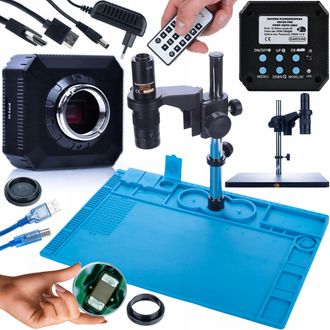OEM Set Microscopio Digital Earth Pro Mcep-0.5x Con C&aacute;mara Orion Pro Kmop-hdmi-usbi Y Alfombra Silicona 480x320mm - Optica 7-45x Hdmi 1080p60/4k 16mp Anti