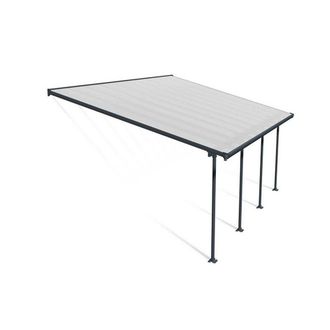 Palram Patio Cover Feria 4M Deep 4X6.06 Clear - L606 x W385 x H305 - Grey