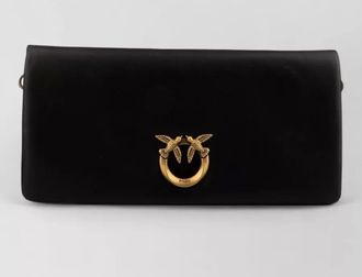 Pinko rectangular crossbody bag gold tone hardware