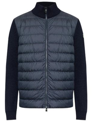 Moncler Navy Blue Quilted Cardigan