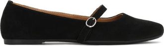 Kazar Suede Ballerinas met Bandjes - Dames - Ballerinas - Zwart - 40 EU - Leer - Schoenen