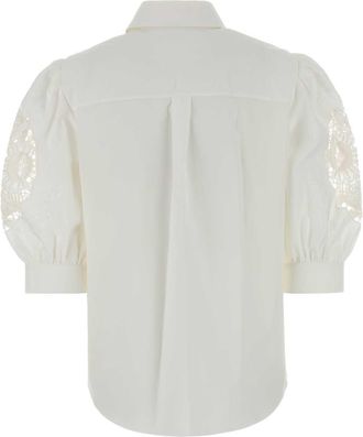 Valentino Garavani Embroidered Poplin Shirt - White
