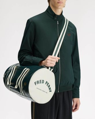 Fred Perry Mens Grassroots Barrel Bag in Dark Green Recycled Material - One Size