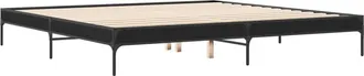 vidaXL Vidaxl - Estructura De Cama Madera De Ingenier&iacute;a Y Metal Negro 200x200cm