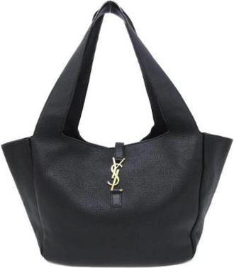 Saint Laurent Pre-owned Le 5 A 7 Supple Deer Leather Bag - Dames - Vintage Schoudertas - Zwart - ONE Size - Leer - Vintage