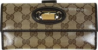 Gucci Beige Coated Canvas Leather Coin Purse/Coin Case (Pre-Owned)