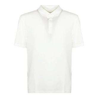 Fedeli Polo Shirts, male, White, Size: 2XL White Cotton Piquet Polo