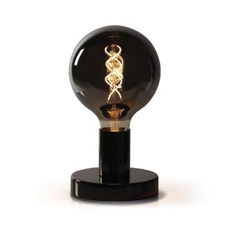 Daylight Italia L&aacute;mpara de mesa negra con G125 color gris humo 5W 120Lm E27 1800K