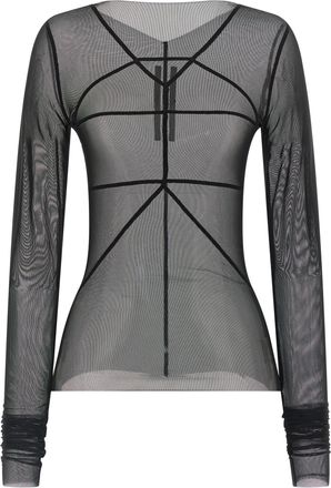 Rick Owens Black Nylon Womens Cardigan