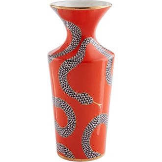 Jonathan Adler Eden Cuff Vase in Red With Gold Accents at Nordstrom