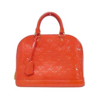 Louis Vuitton Pre-owned Handbags, female, Red, Size: ONE SIZE Pre-owned Vernis Alma Bag