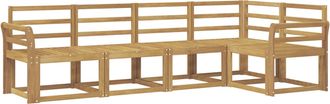 vidaXL Conjunto De Sof&aacute;s De Exterior 5 Uds. Blanco Vidaxl