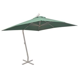 Berkfield Home Hanging Parasol 300x300 cm Green Aluminium Pole