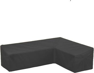 OEM Funda Para Sof&aacute; De Esquina Exterior - Oxford 210d Impermeable - Ventilaci&oacute;n En Malla - Fijaci&oacute;n Con Cintas Y Cord&oacute;n De Ajuste - 250 X 85 X 78 Cm - Neg