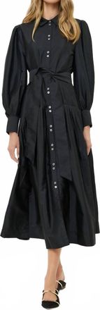 Oliphant Nora Midi Dress In Hepburn Midnight