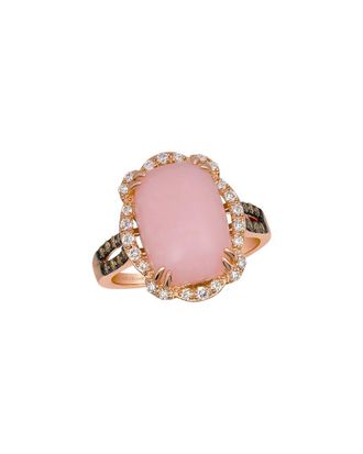 Le Vian Opal 14K Rose Gold 5.65 Ct. Tw. Diamond & Pink Opal Cocktail Ring