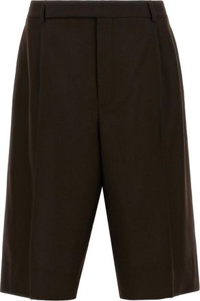 Saint Laurent Dark Brown Solid Shorts
