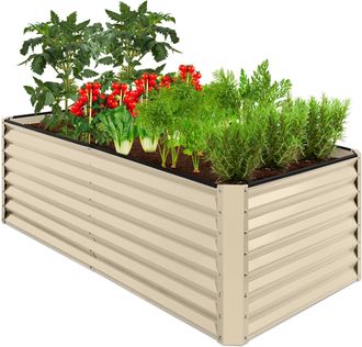 Best Choice Products 6x3x2ft Outdoor Metal Raised Garden Bed, Planter Box for Vegetables, Flowers, Herbs