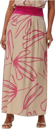 JapanTKY Japan Tky, Rokken, Dames, Beige, L, Dames Rokken Kana Dessin