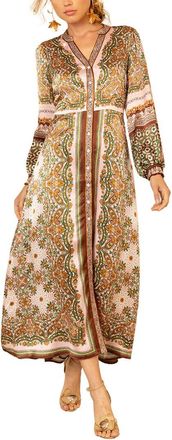 Hale Bob Isabela Silk-Blend Maxi Dress