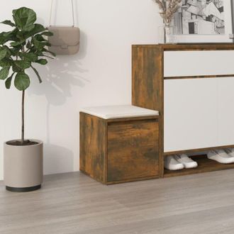 vidaXL Cassetto Contenitore Rovere Fumo 40,5x40x40cm Legno Multistrato - Vidaxl