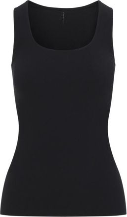 Wolford Black Solid Scoop Neck Top
