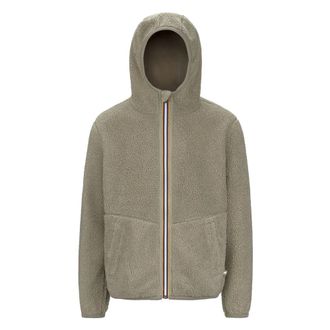 K-Way K-Way, Light Jackets, male, Gray, Size: L Green Sherpa Polar Jacket