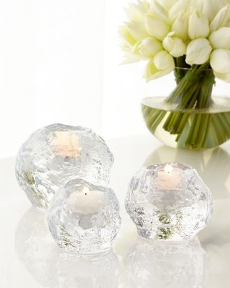 Kosta Boda Snowball Votive Set