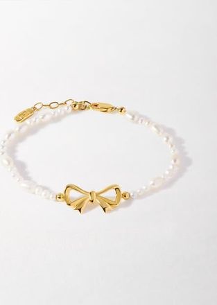 Edge of Ember Bow Pearl Bracelet at Nordstrom, Size 7.5