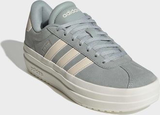 adidas Plateausneaker ADIDAS SPORTSWEAR VL COURT BOLD, Damen, Gr. 38,5, grau (wonder sage, wonder wei&szlig;, sanftes wei&szlig;), Leder, Synthetik, Schuhe Plateausneake