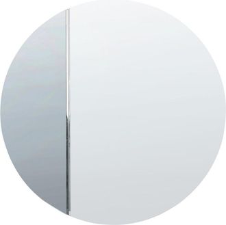 Beliani Beliani - Modern Wall Mounted Mirror Round Shape with Hooks Blue Charron