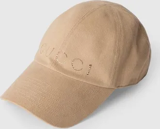 Gucci Canvas Baseball Hat With Print, Beige