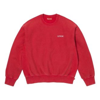SUPREME SS26 Washed Crewneck Red SUP-SS26-304-RED