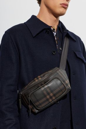 Burberry Belt Bag With Logo, Mens, Brown